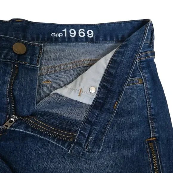 GAP 1969 Women's 29/8 Side Zip Cutoff Denim Jean Shorts - Picture 7 of 10